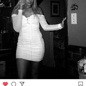 White off the shoulder dress medium